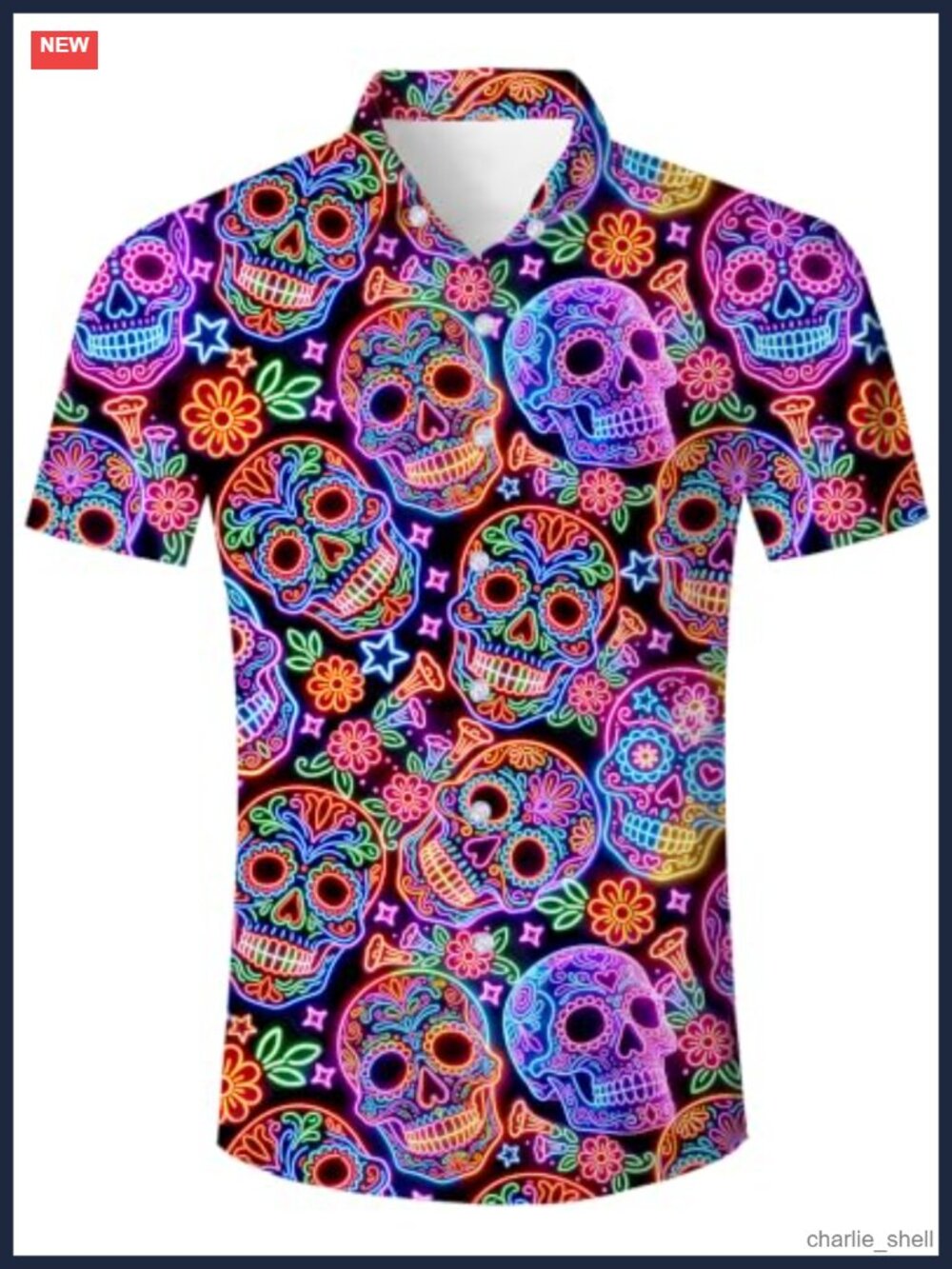 Mens Hawaiian Shirt 3D Graphic Button Down Short Sleeve Polyester Spandex